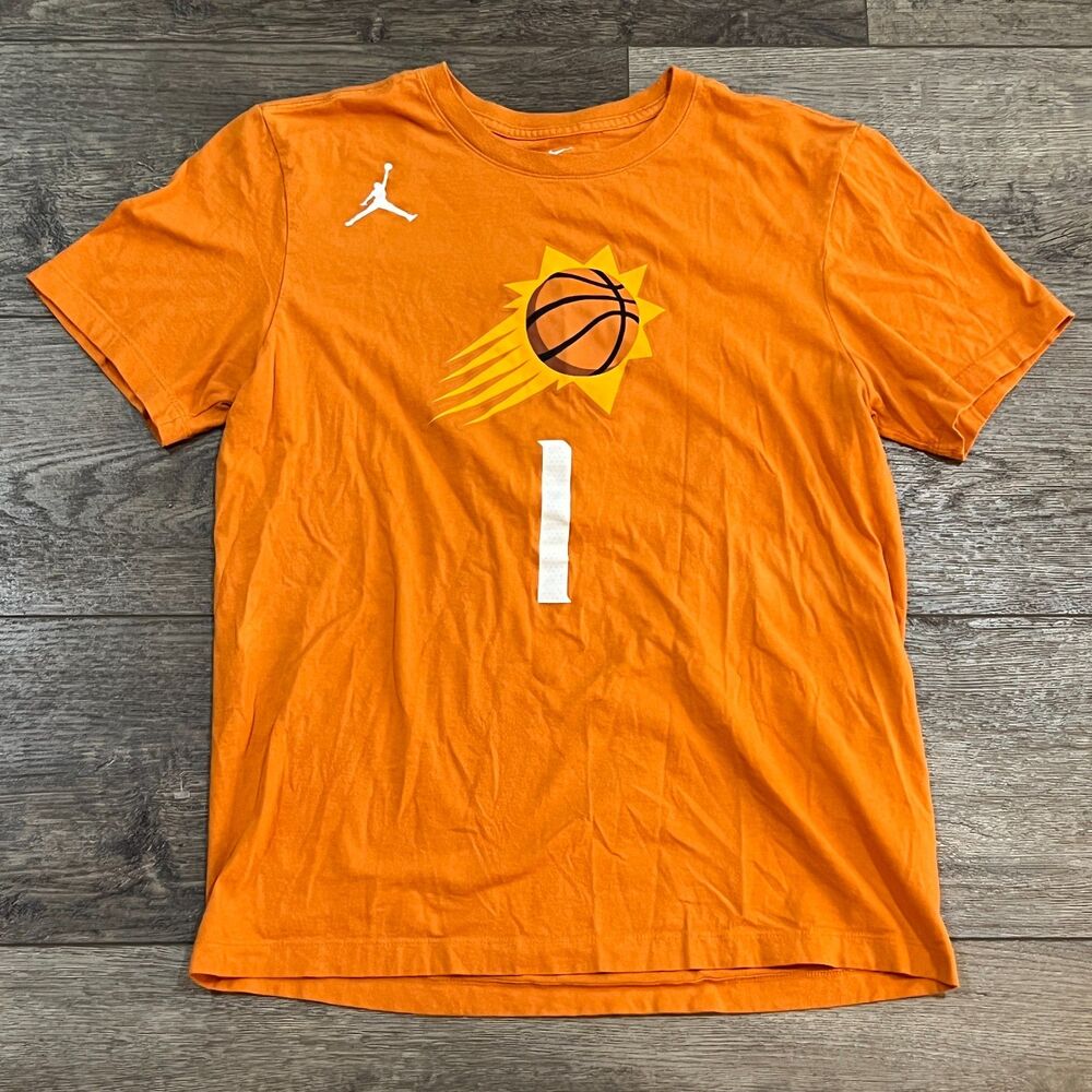 Devin Booker Phoenix Suns Jordan 2020/21 Orange T-Shirt - Mens Size Medium